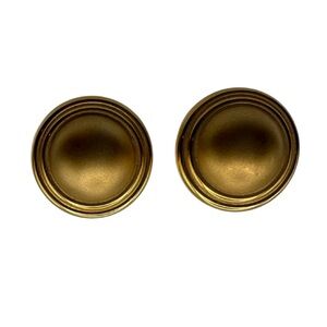 Vintage Gold-Toned Dome Stud Earrings Classic Round Post Style